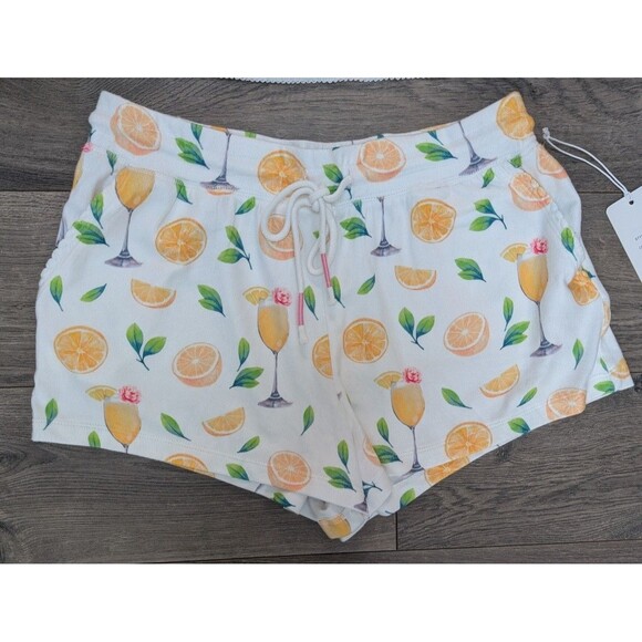 P.J. Salvage Womens Lounge Citrus Mimosa Print Shorts Sz S - Picture 1 of 1